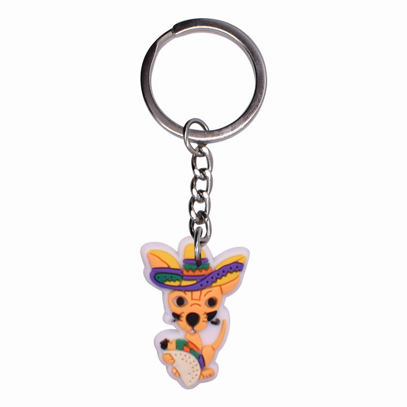Wholesale 20pcs/pack Mexico Mariachia PVC Keychain